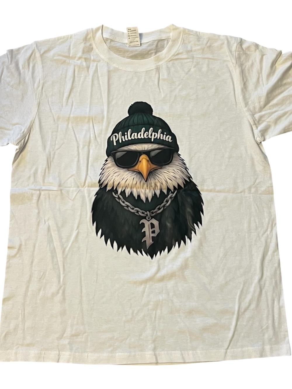 Philadelphia Eagle Graphic Pet Bird T-Shirt - White/Black